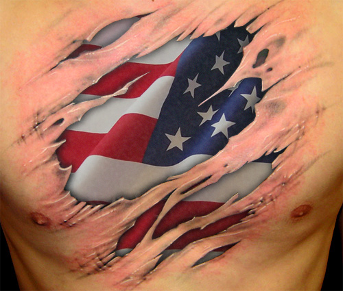 American Flag Tattoos. tattoo was pretty nuts)